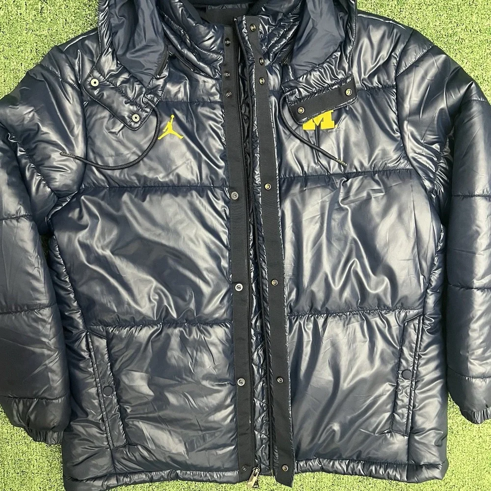 Nike Jordan Jumpman University of Michigan Wolverines Hooded Puffer Coat XL